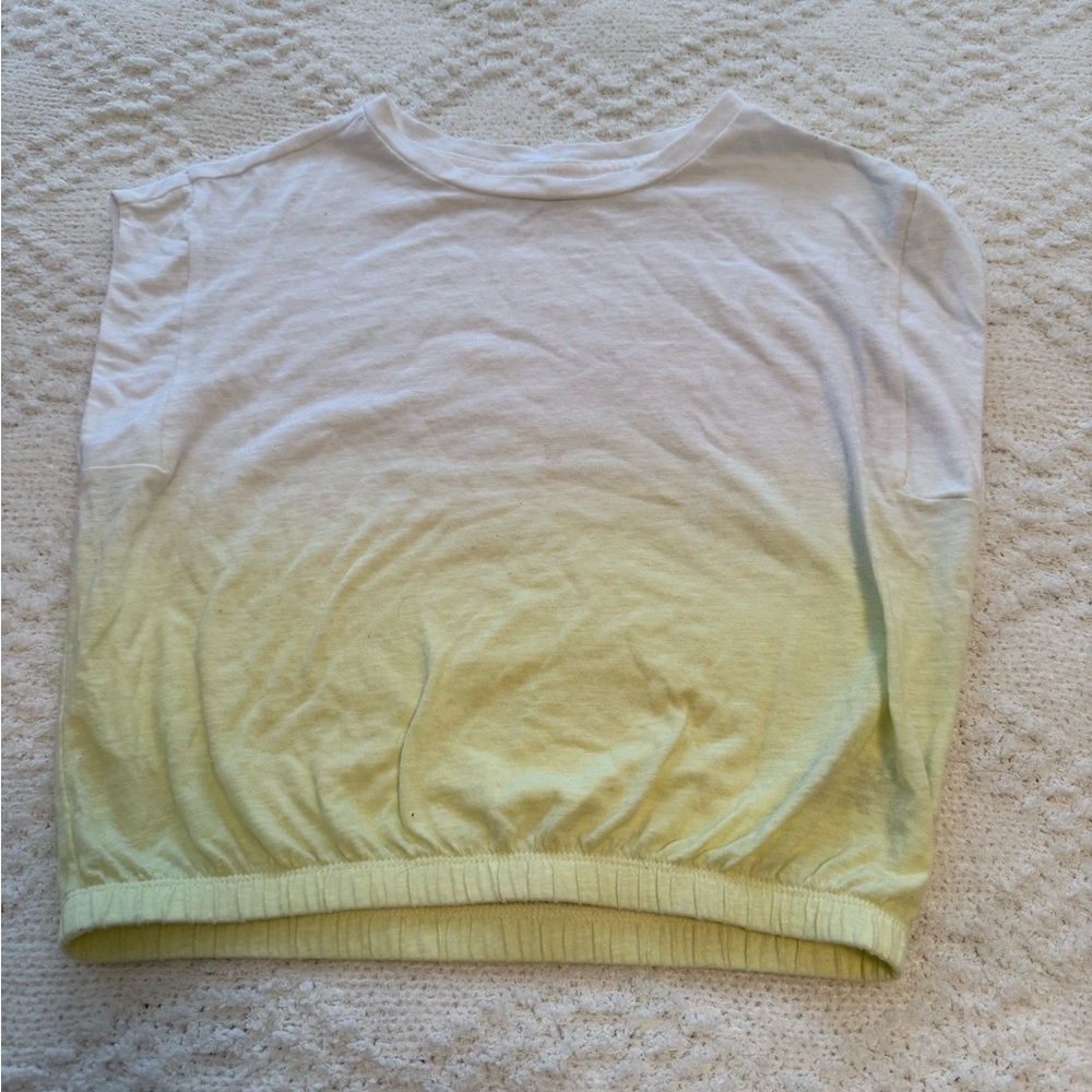 Old Navy Cream and White Ombré Top